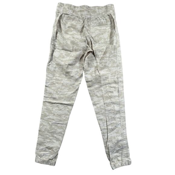 Athleta Cabo Tide Linen Jogger Women’s Size 4T Tall Natural Beige Camo Print - Picture 10 of 12